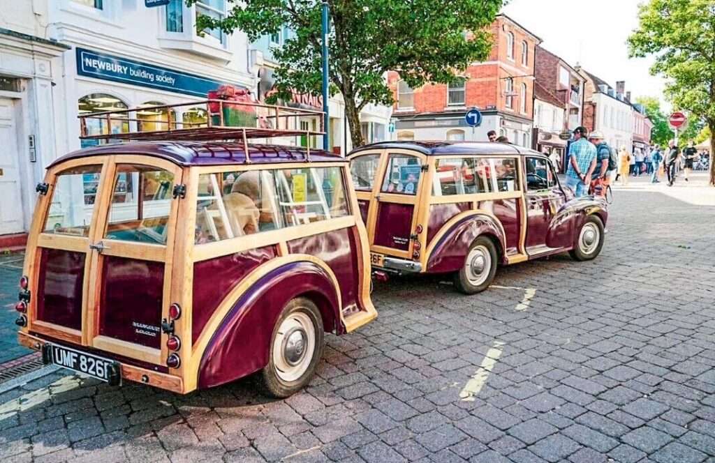 Morris Traveller and trailer 2