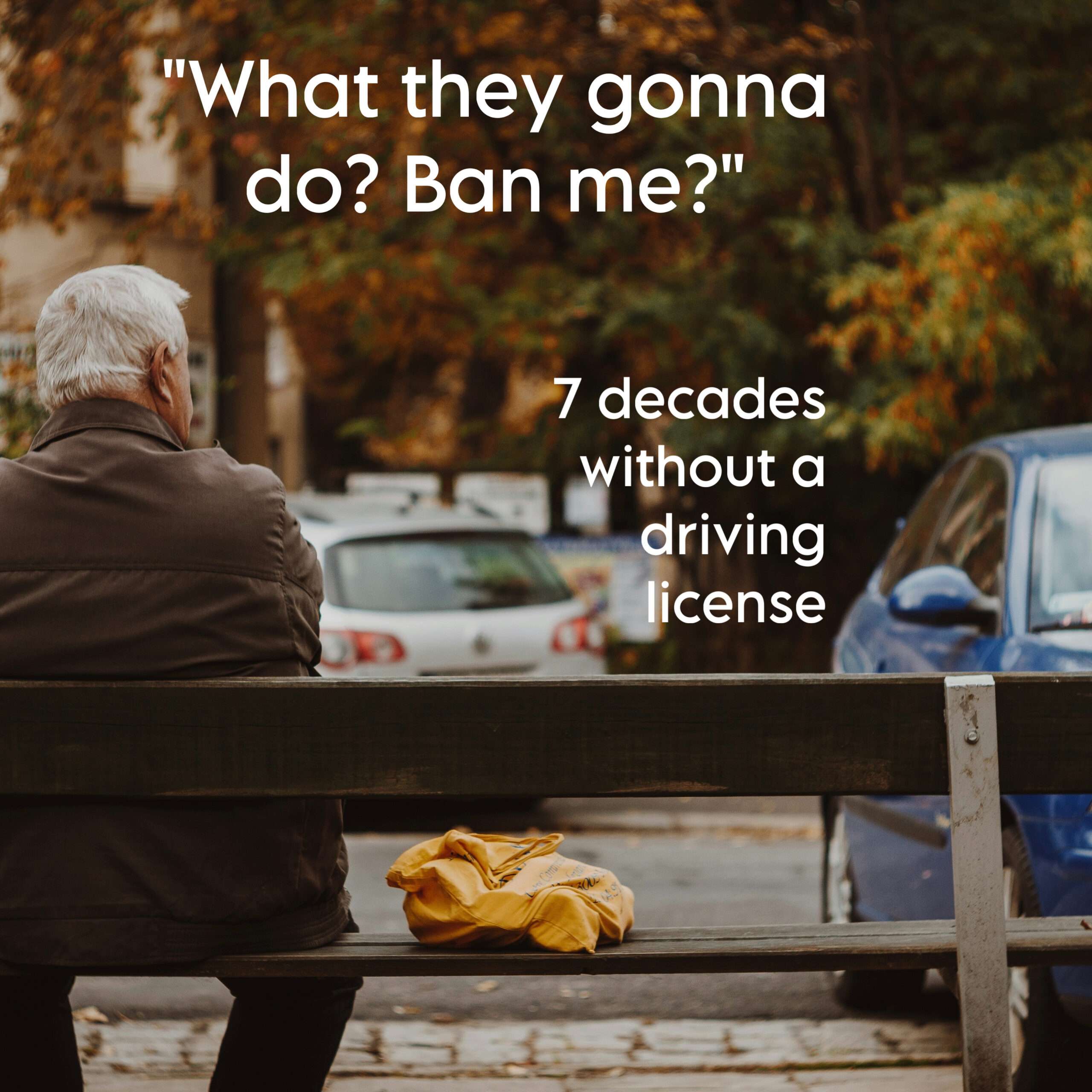 FUNNY: Smug OAP caught after 7 decades without license