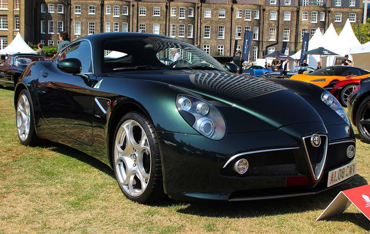 Low front view of Alfa Romeo 8C Competizione