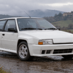 Citroën BX 4TC-inspired white Group B homologation special on a French country road