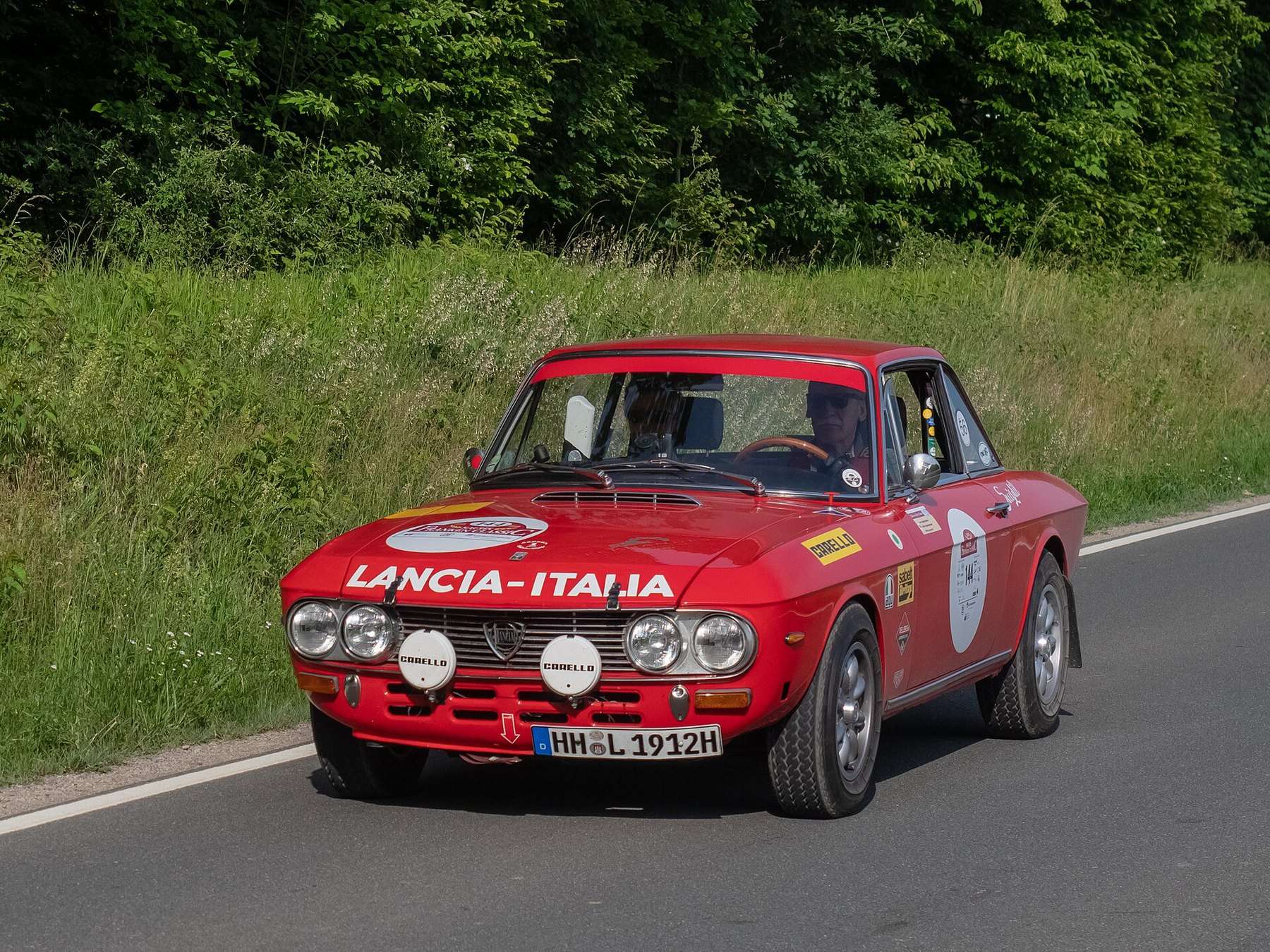 Lancia Fulvia Coupé Series III competing on a historic rally