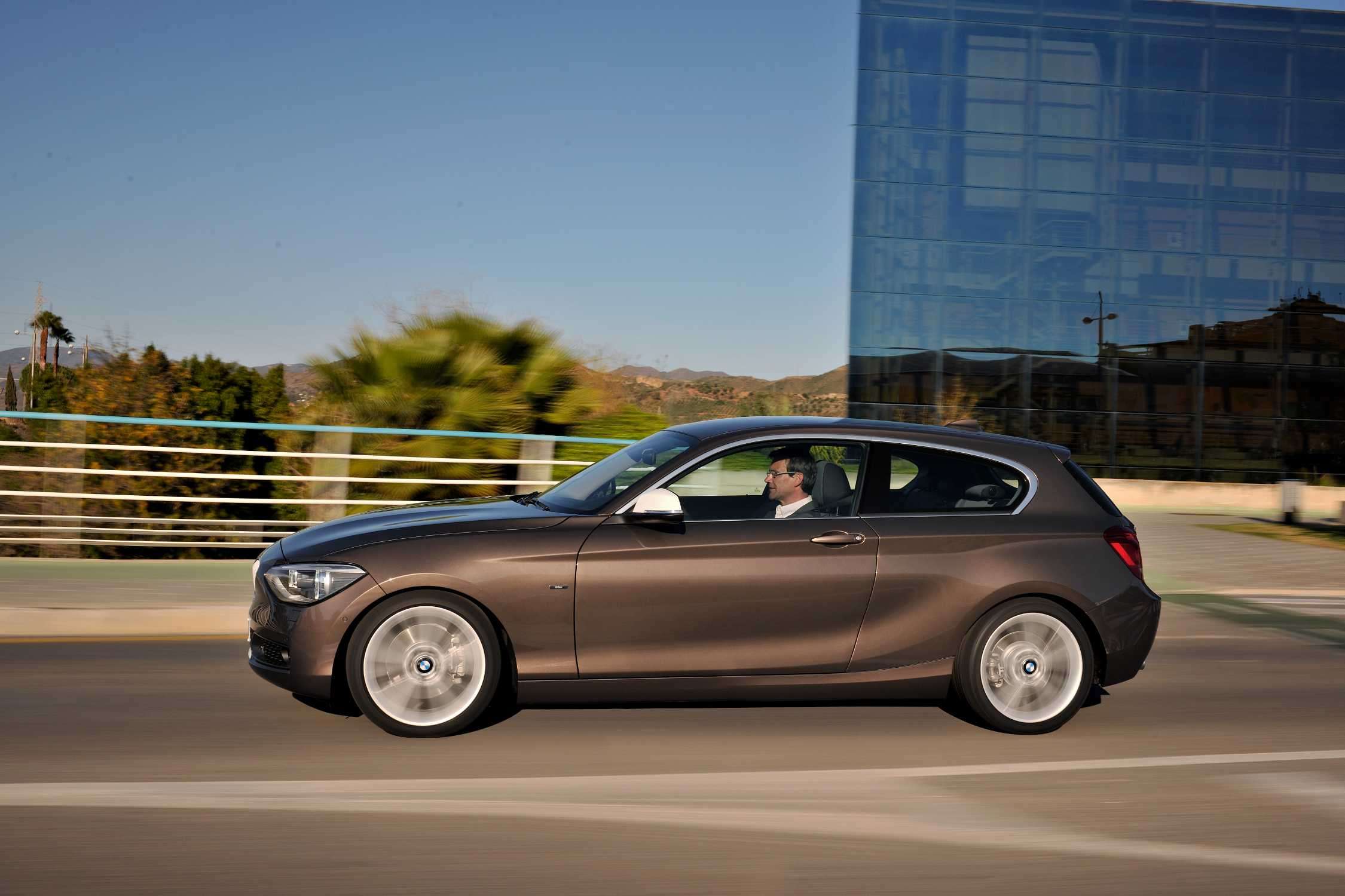 BMW 125d three-door F21 driving on the road