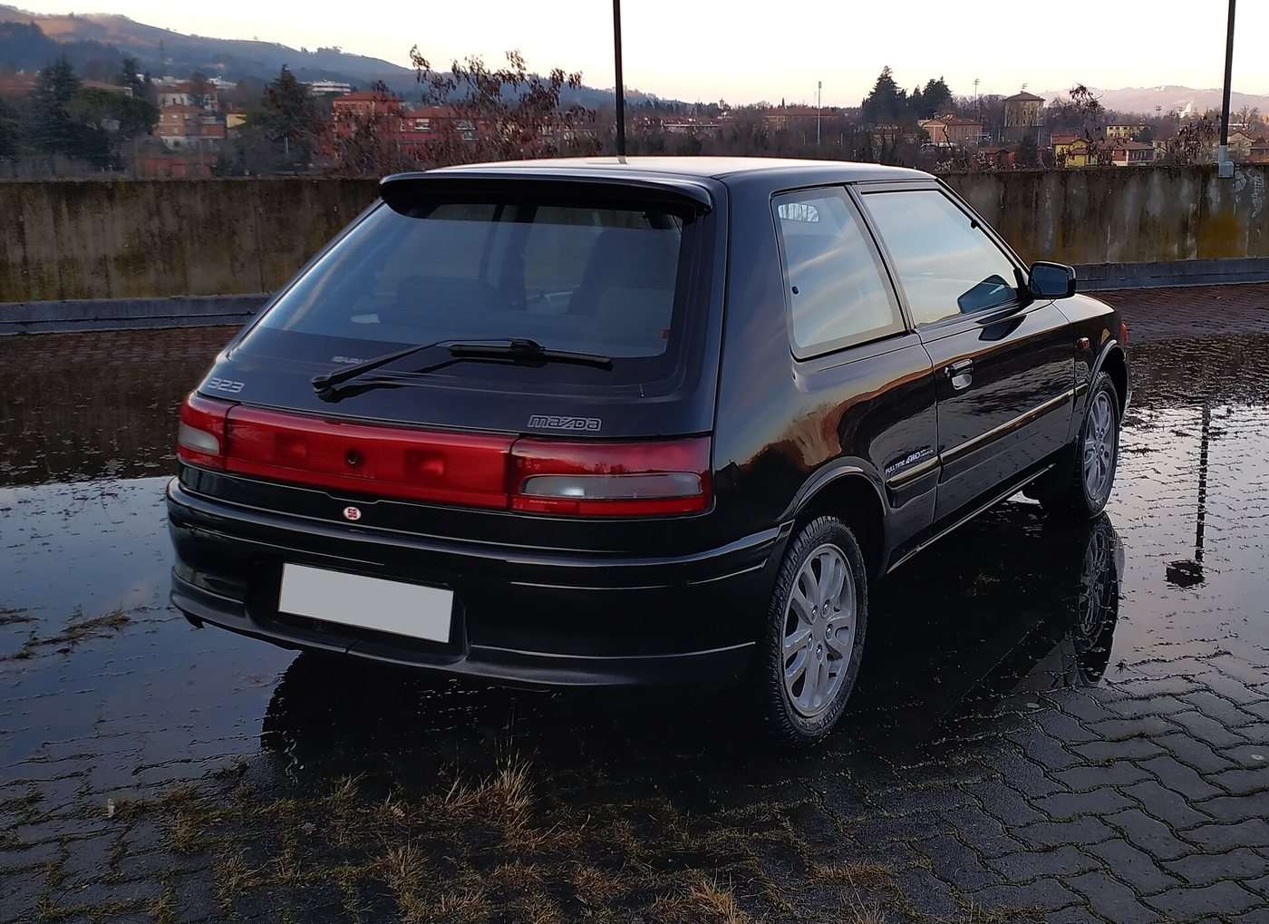 Mazda 323 GT-R rear three-quarter view