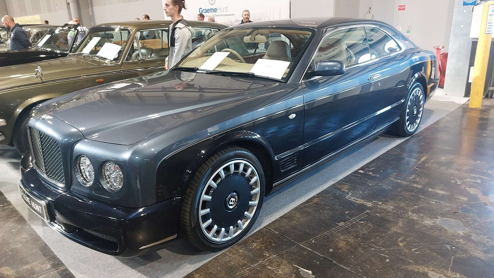 Blue Bentley Brooklands Coupé front three-quarter