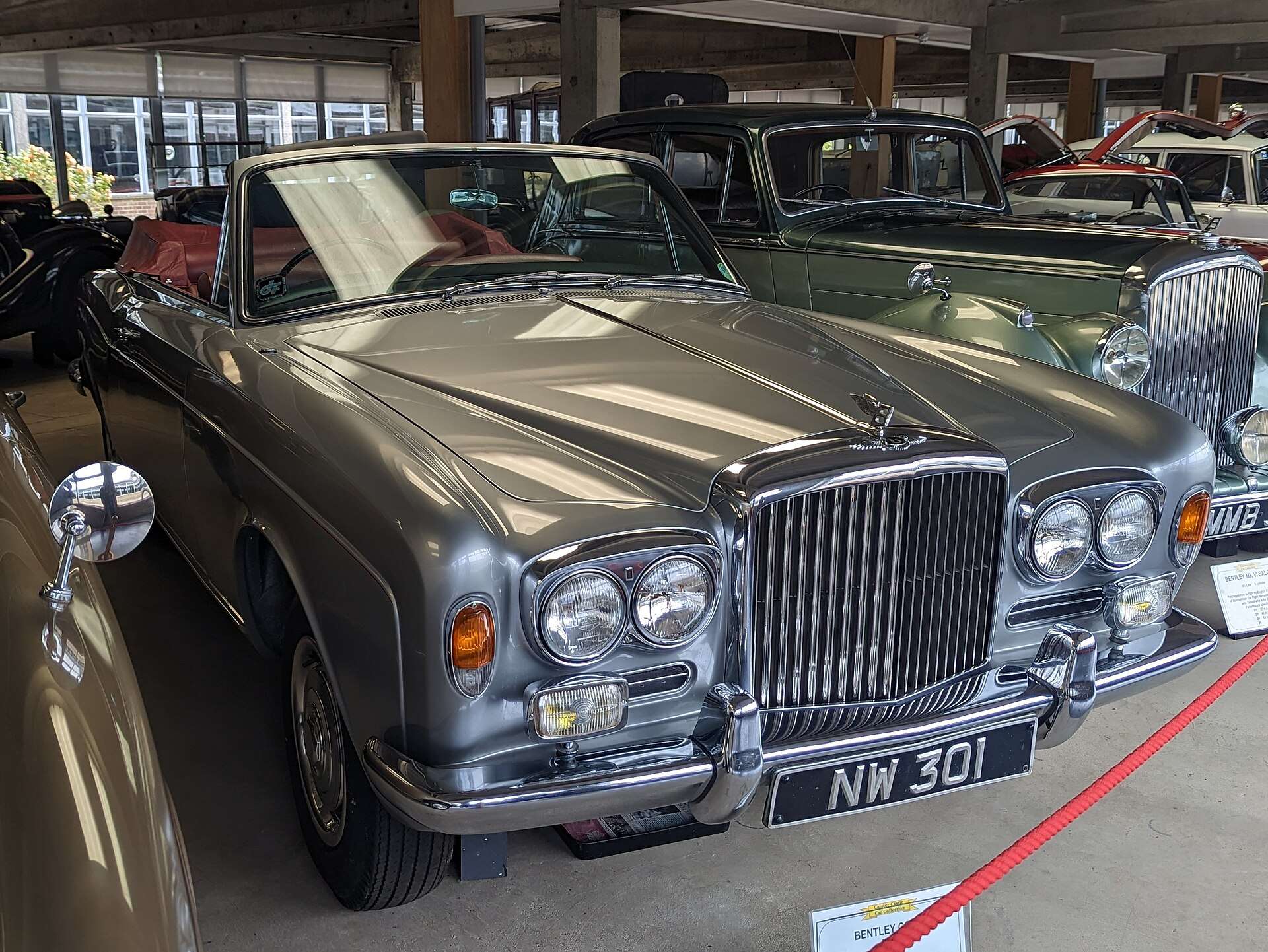 Bentley T-Series convertible with roof lowered