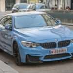 BMW M4 F82 fixed-roof Coupé, front three-quarter view