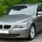 BMW Facelift E60 520d Saloon, front three-quarter view