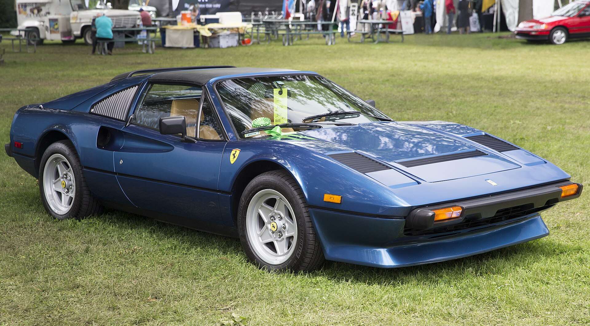 Blue Ferrari 308 GTS Quattrovalvole representing the Rare and Performance Ferrari hub
