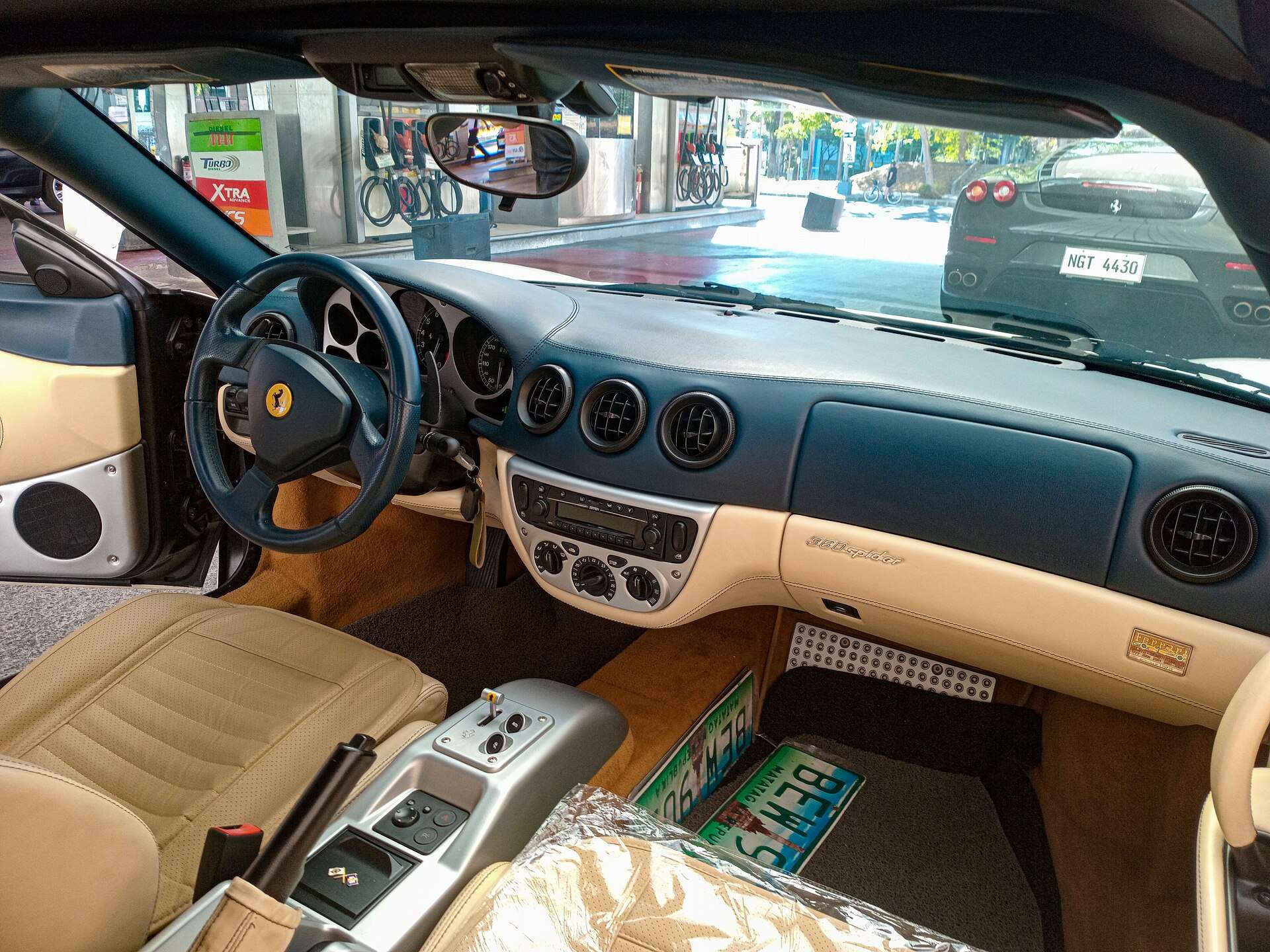 Ferrari 360 Spider tan leather interior