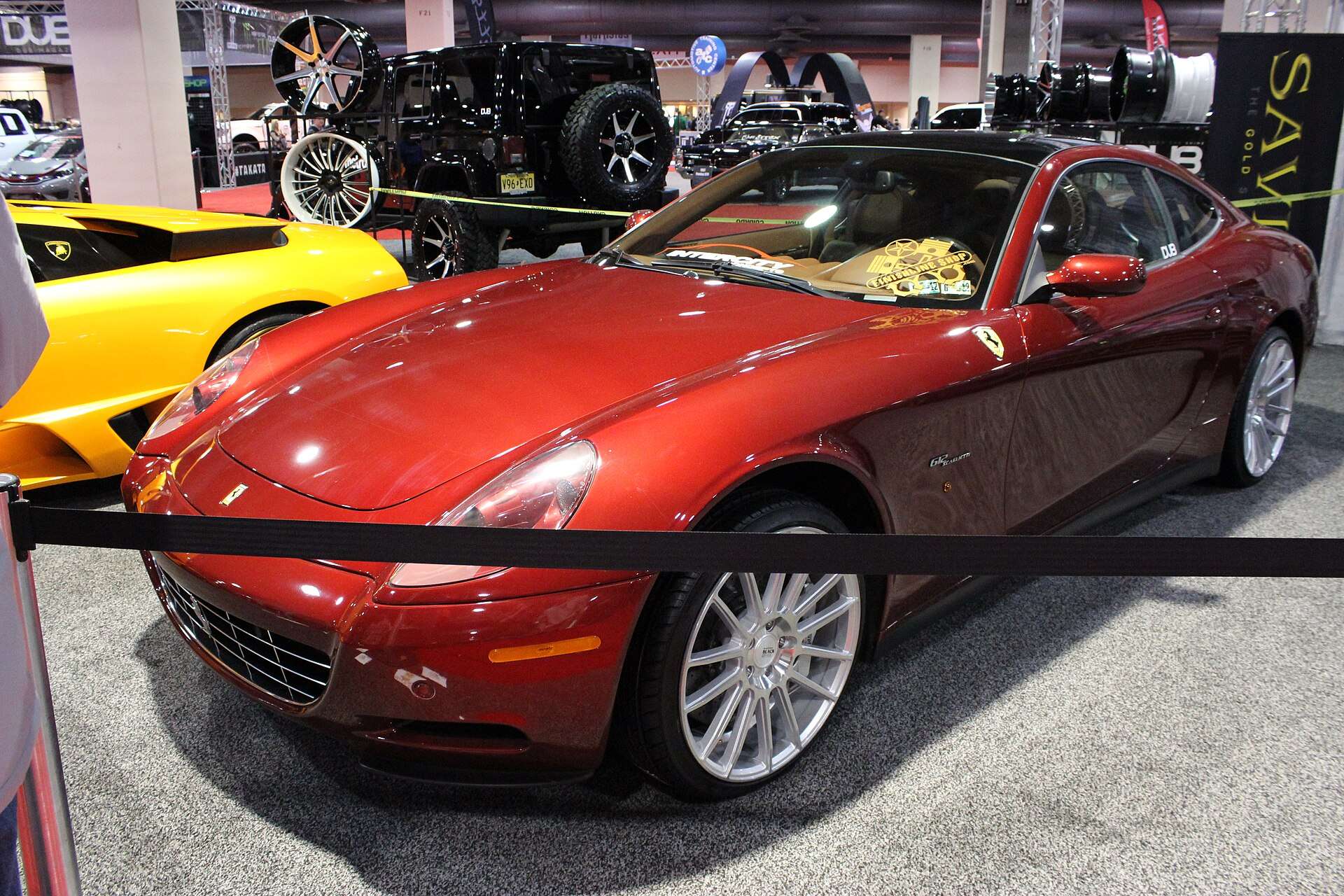 Red Ferrari 612 Scaglietti front side