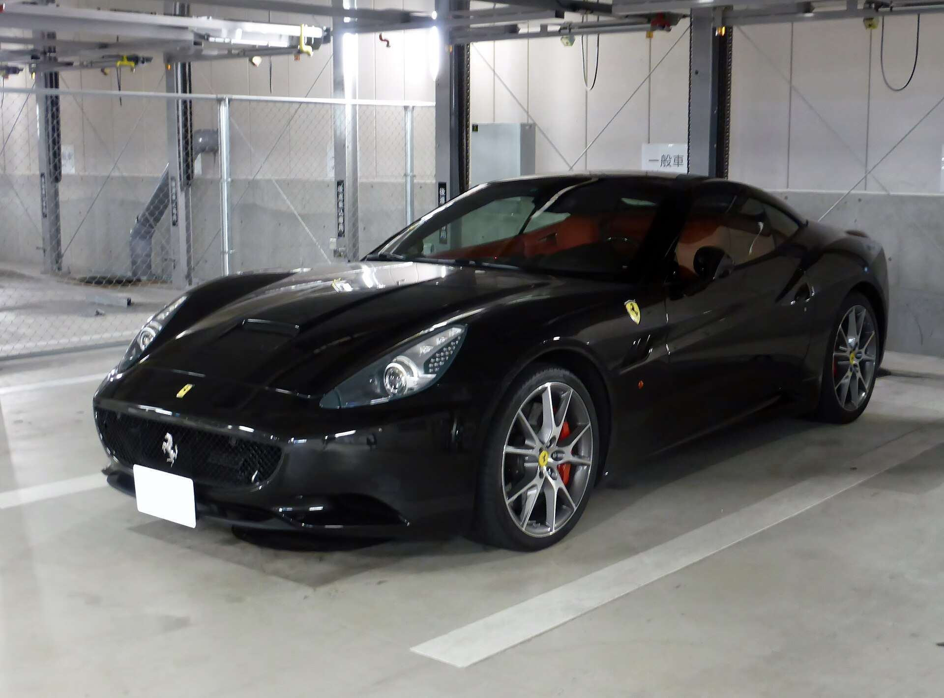 Black Ferrari California front view
