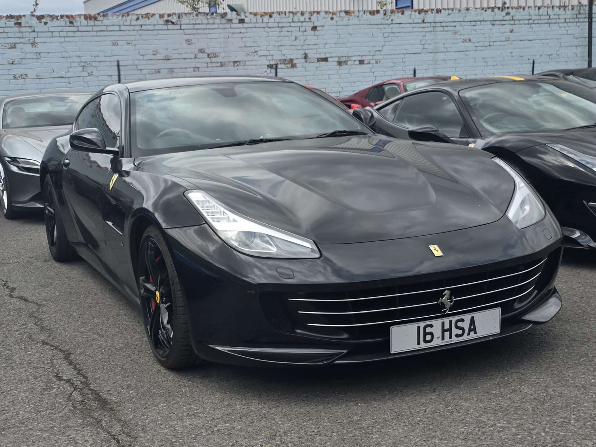 Black Ferrari GTC4Lusso front view
