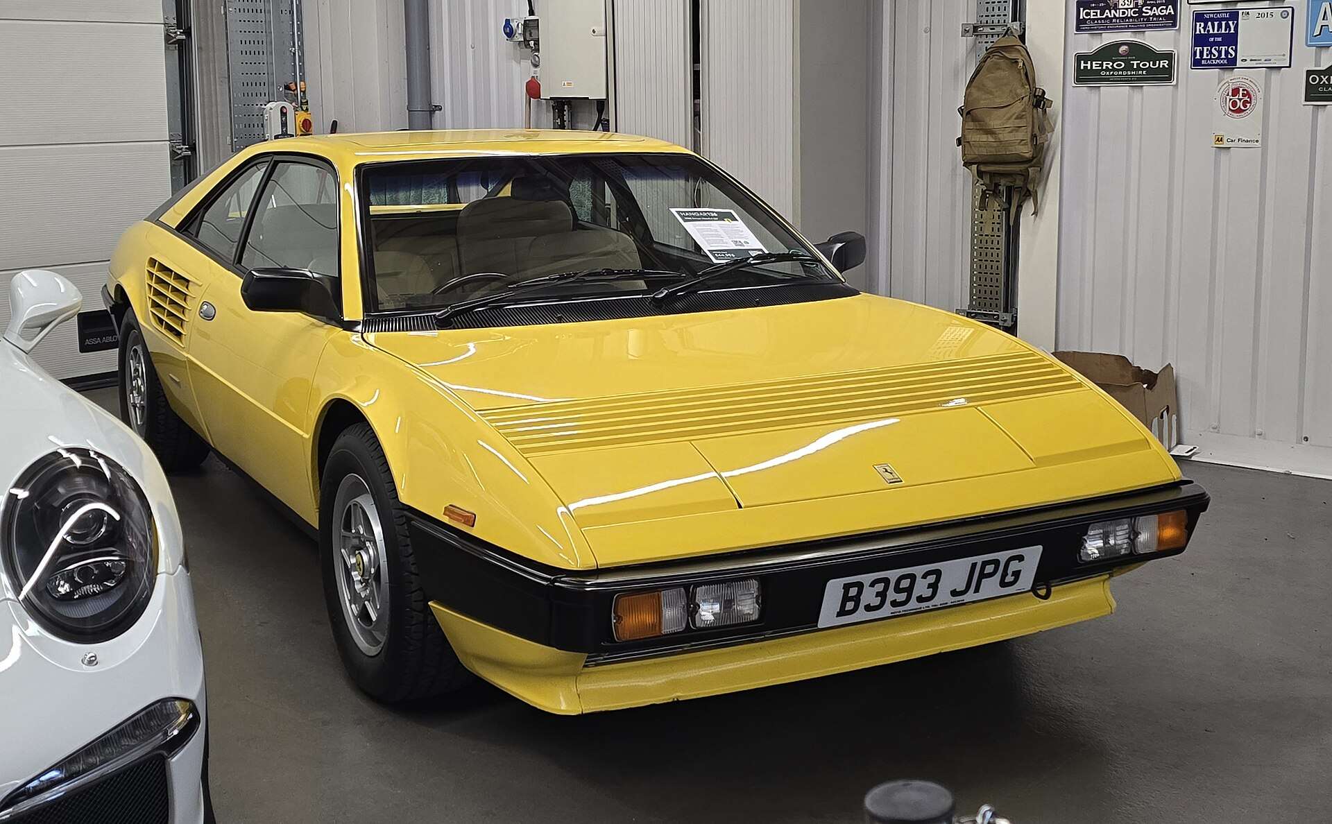 Yellow Ferrari Mondial QV