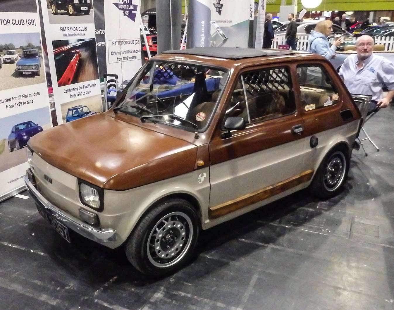 Later Fiat 126 parked at a classic-car event