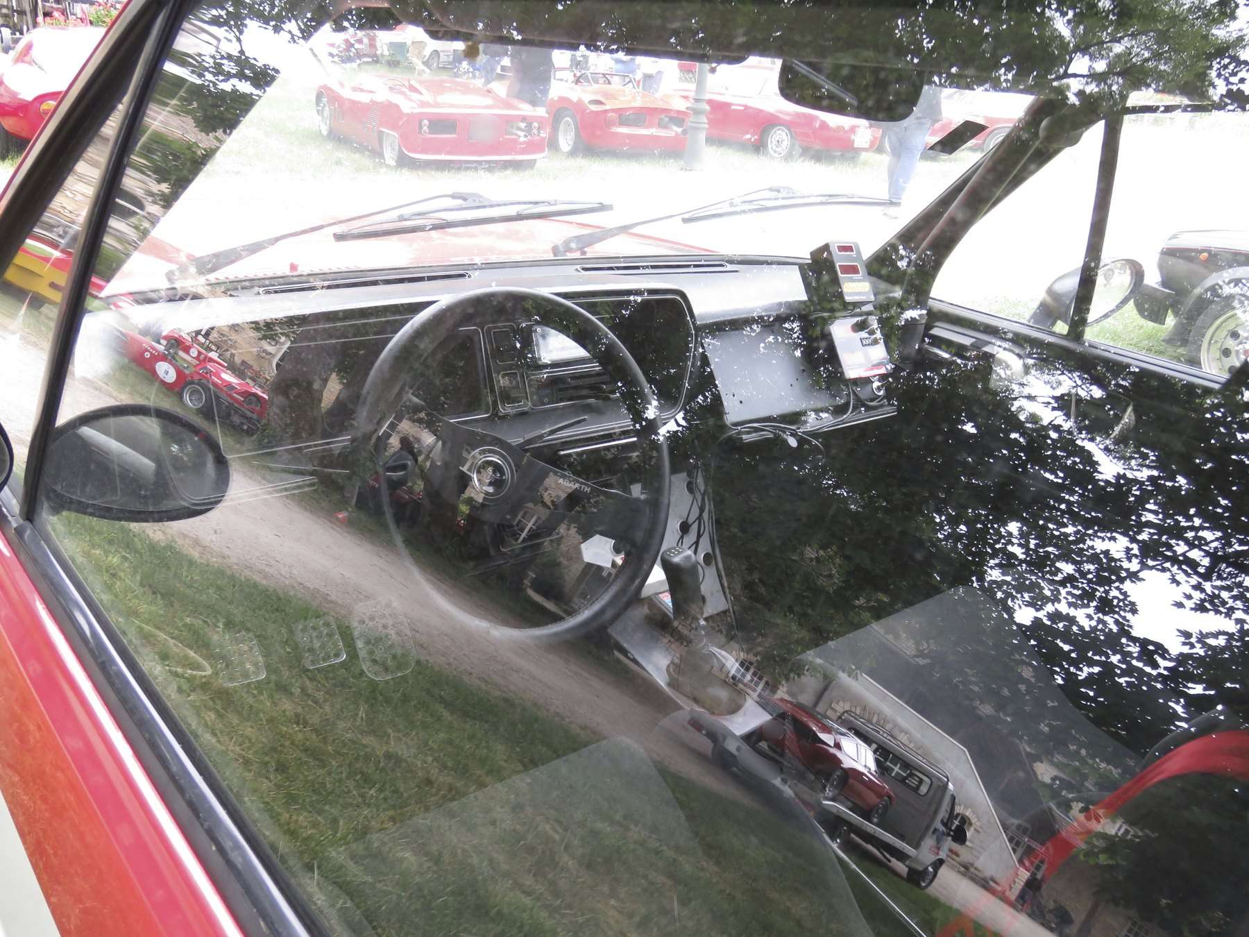 Competition interior of a Fiat 131 Abarth