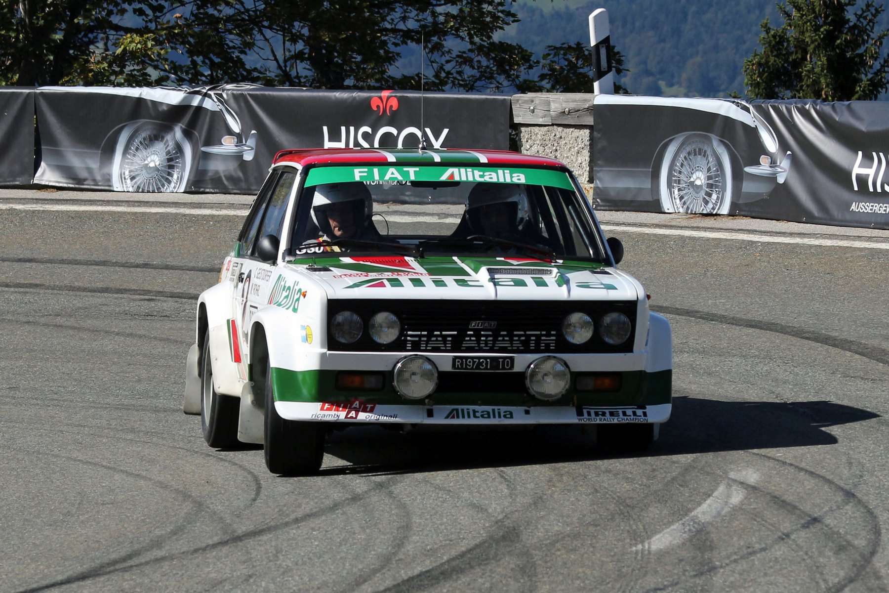 Alitalia-liveried Fiat 131 Abarth associated with Walter Röhrl
