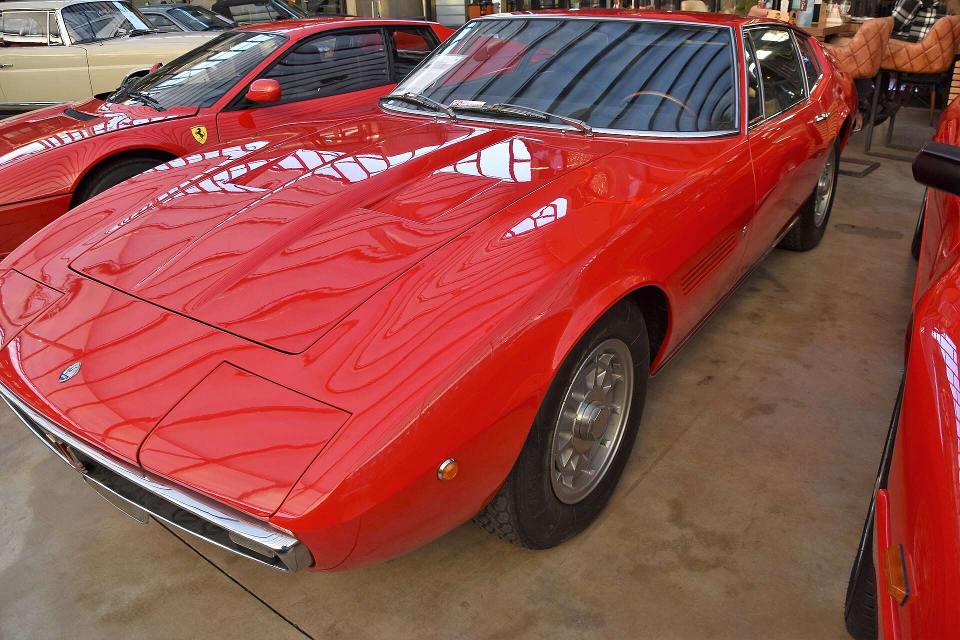 Red Maserati Ghibli SS front three-quarter