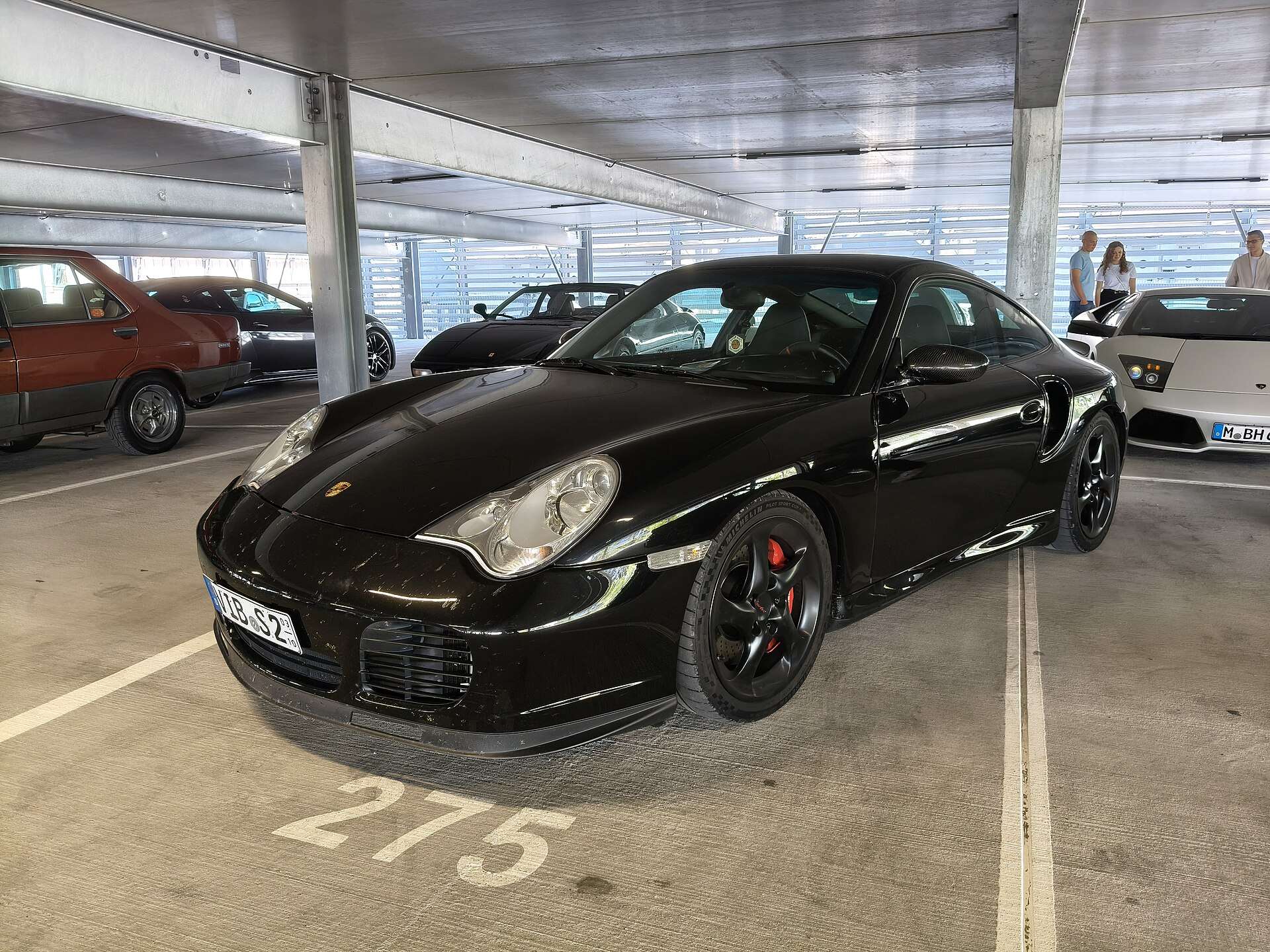 Black Porsche 911 Turbo 996