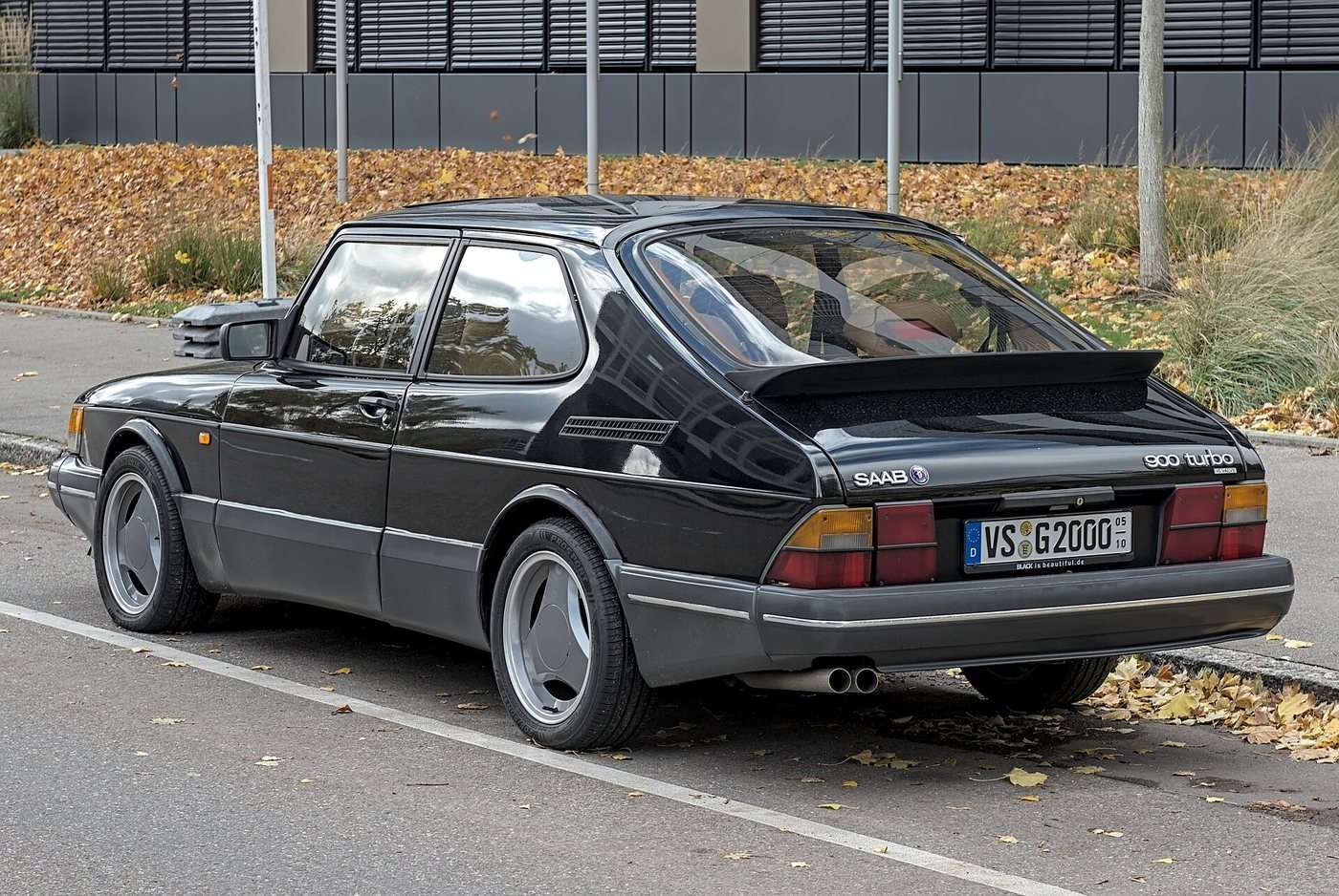 Three-door classic Saab 900 Turbo hatchback