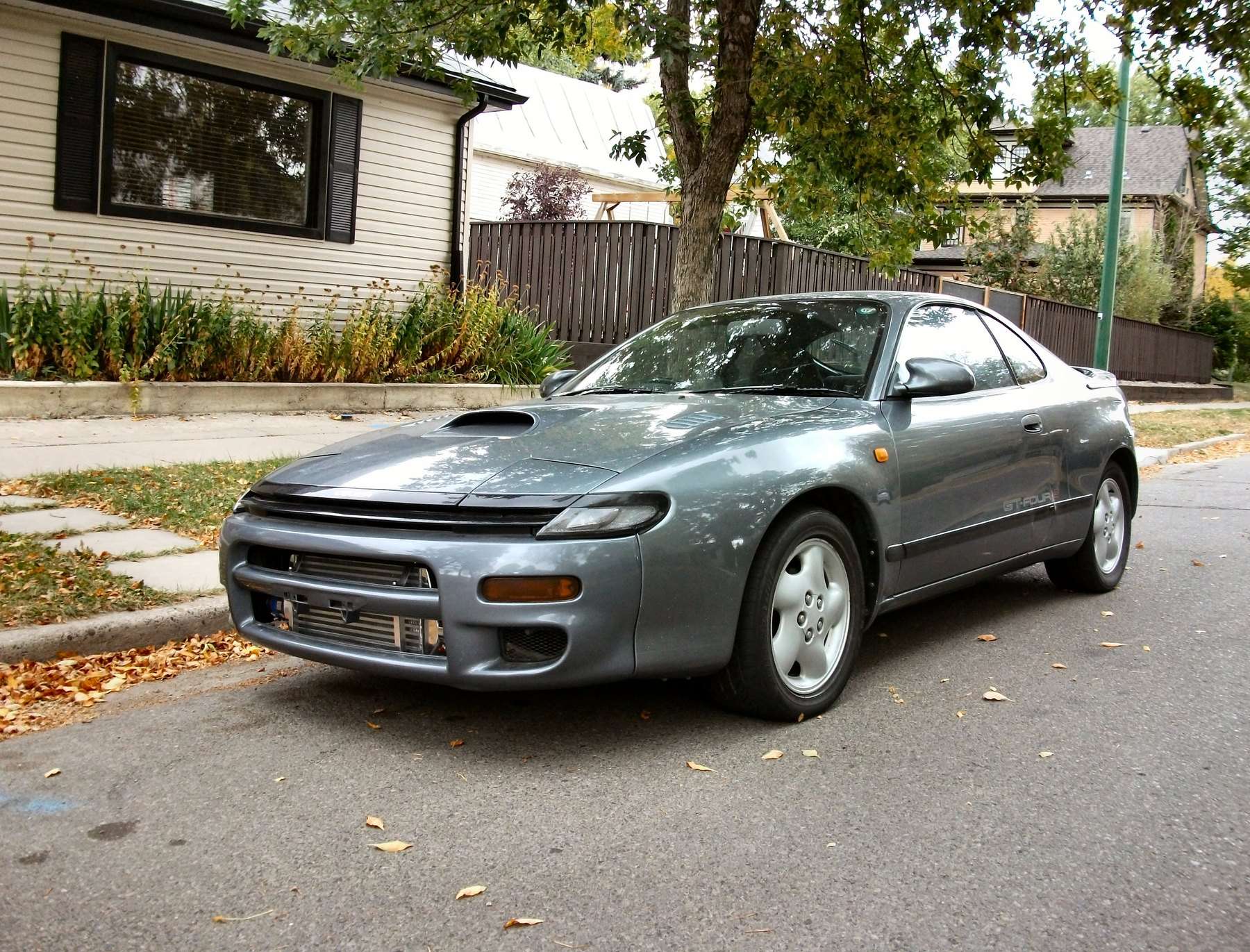 Grey Toyota Celica GT-Four ST185 front three-quarter view