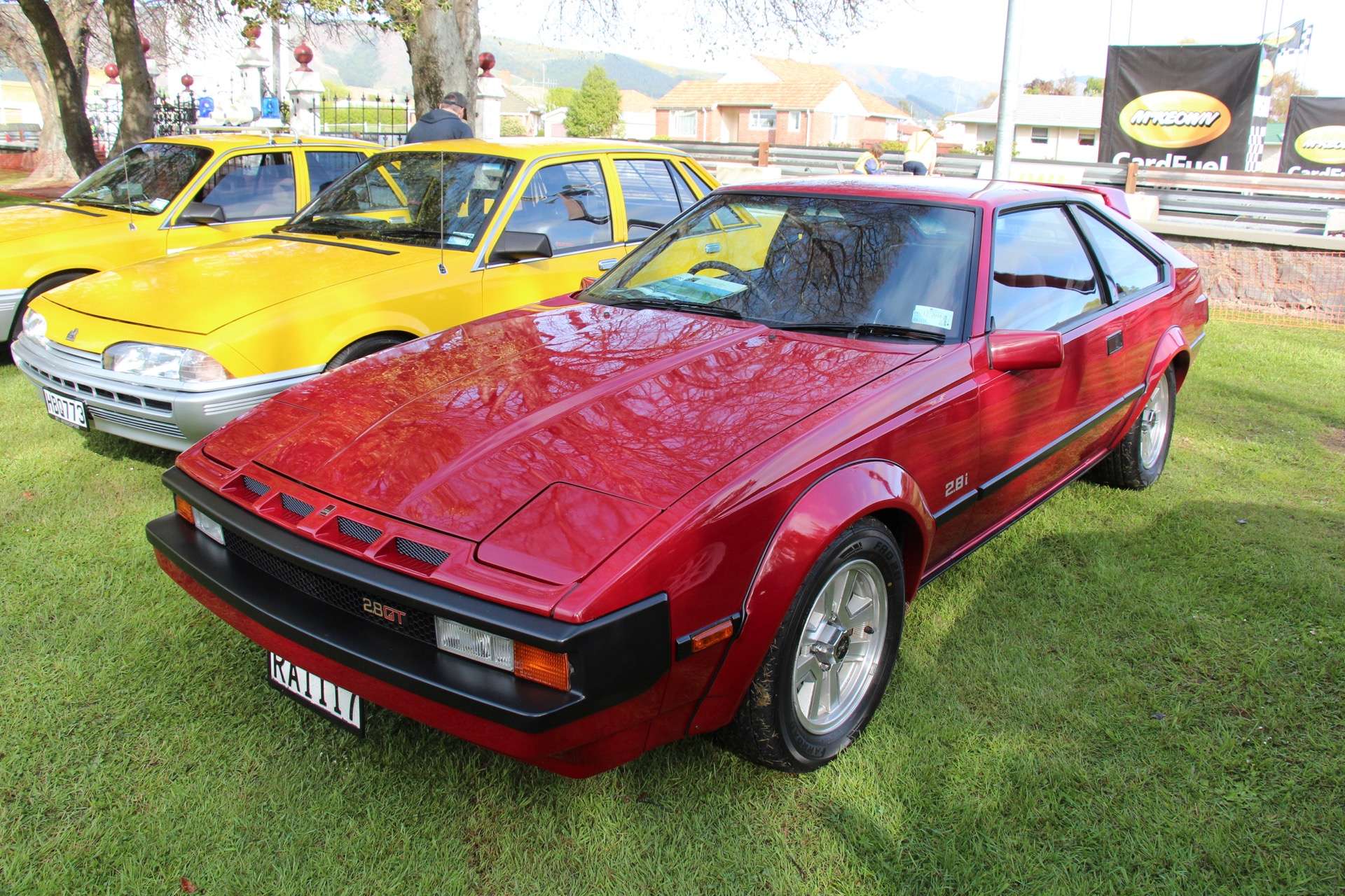 Silver Toyota Celica Supra A60 2800GT front three-quarter view
