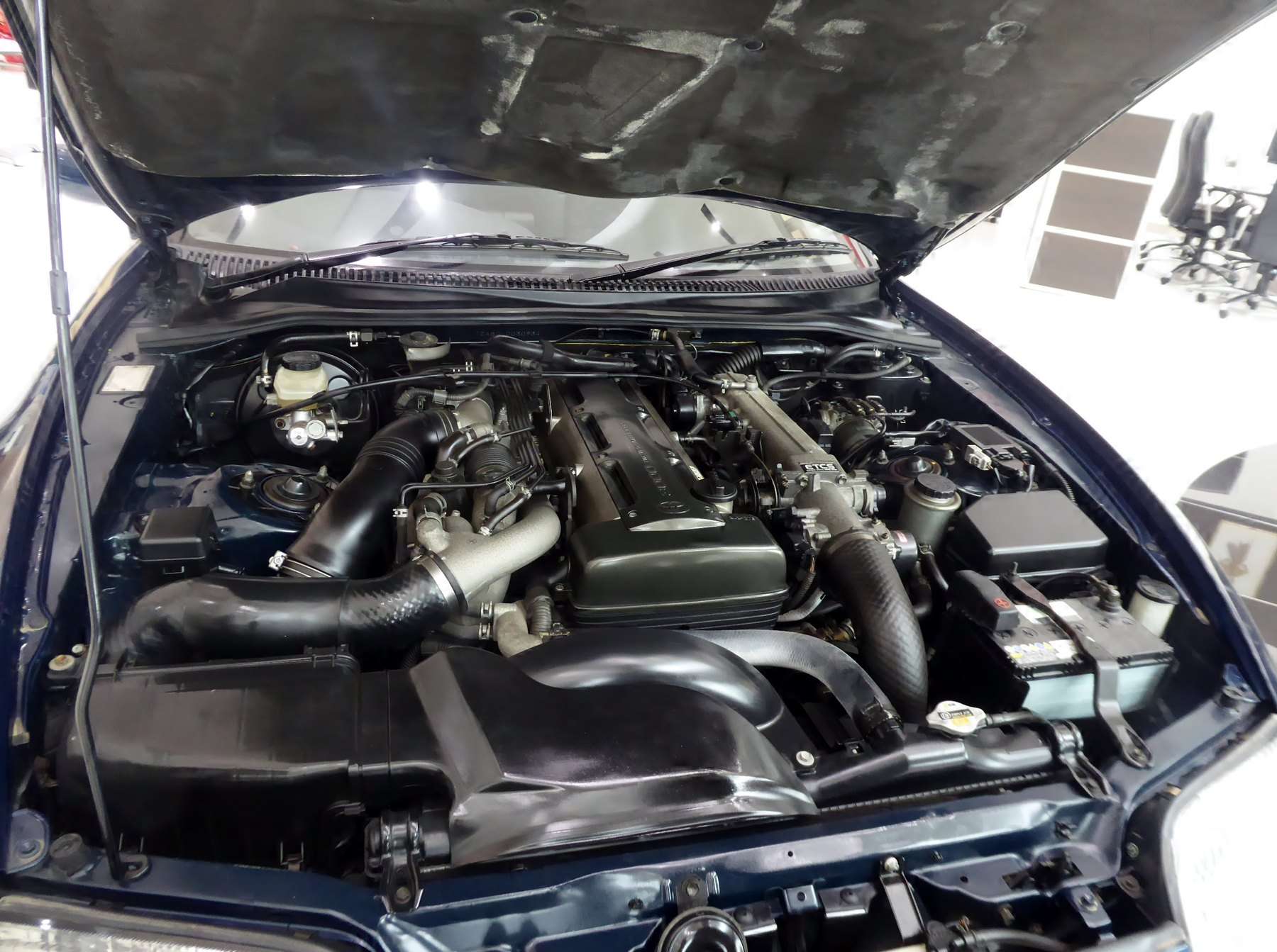 Toyota Supra RZ 2JZ-GTE twin-turbo engine bay