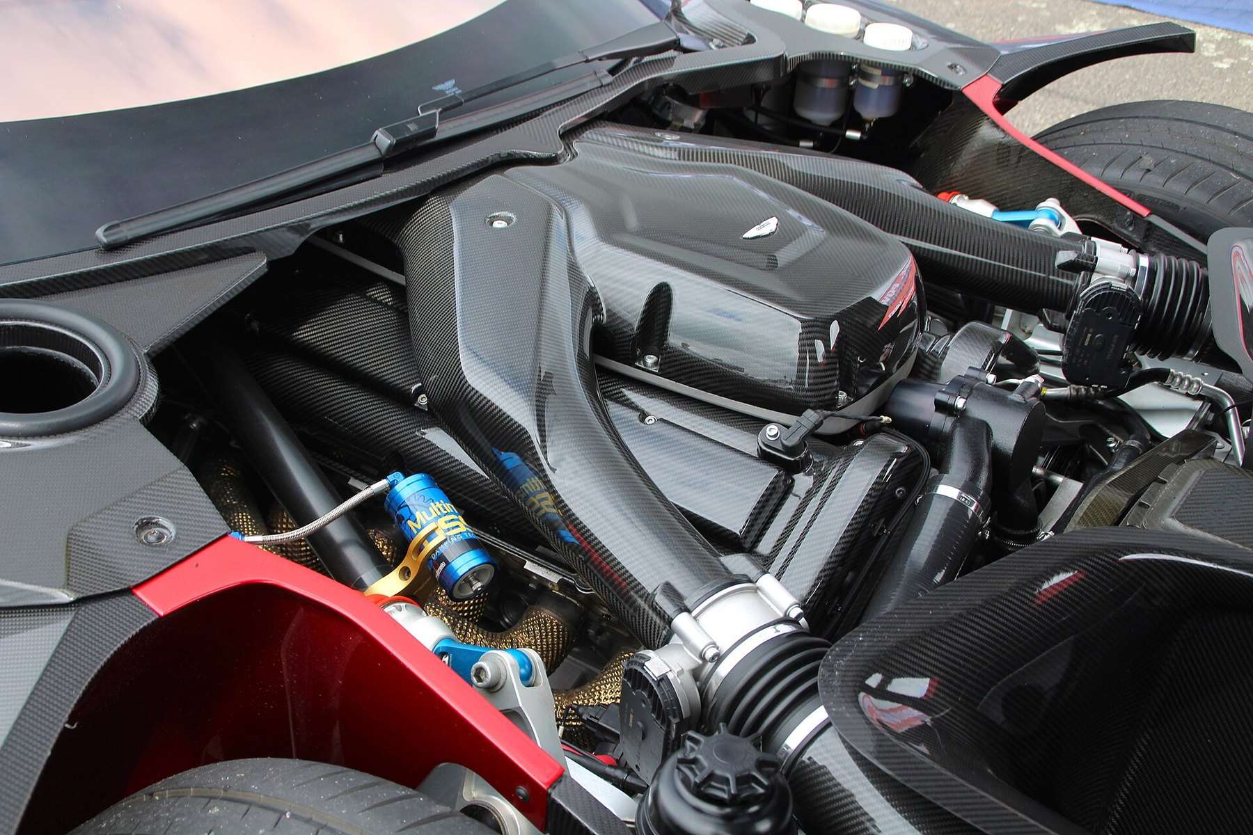 Aston Martin Vulcan 7.0-litre V12 engine bay