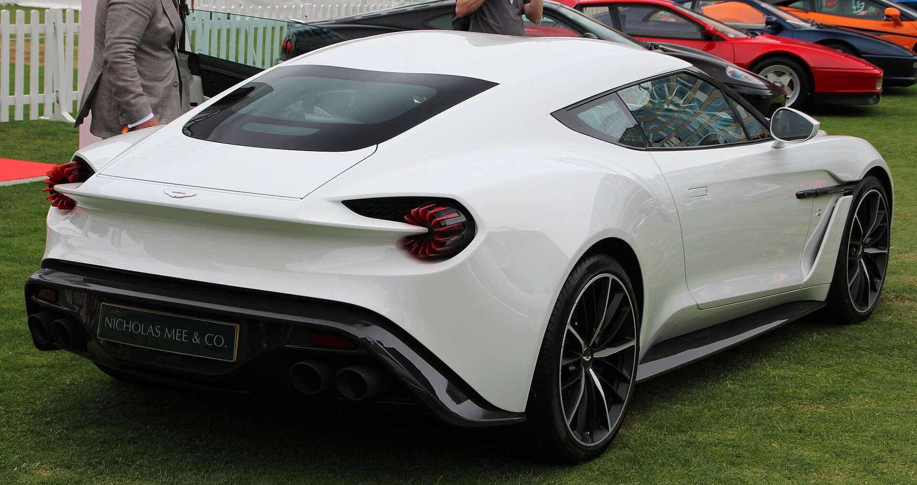 Rear view of an Aston Martin Vanquish Zagato coupé