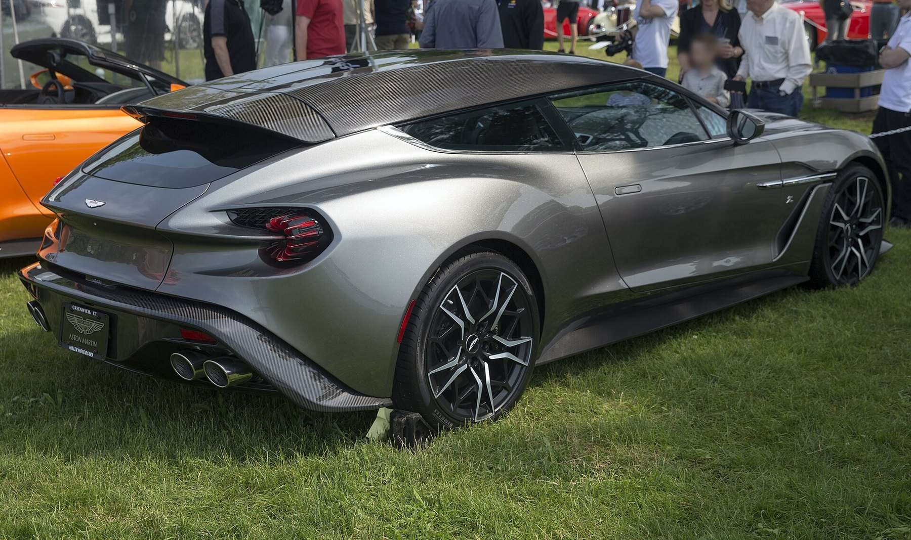 Rear view of an Aston Martin Vanquish Zagato Shooting Brake